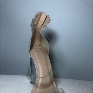 Clear nude shoes